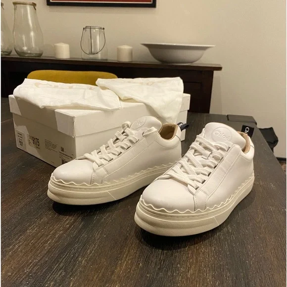 スニーカー Chloe SS25 Chloe Sneakers White (CHC25S07IPN 101) Chloé Kick Sneaker in Cloudy cream | Chloé US